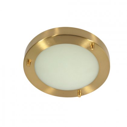 Oaks Lighting Rondo Flush Ceiling Light Small Satin Brass