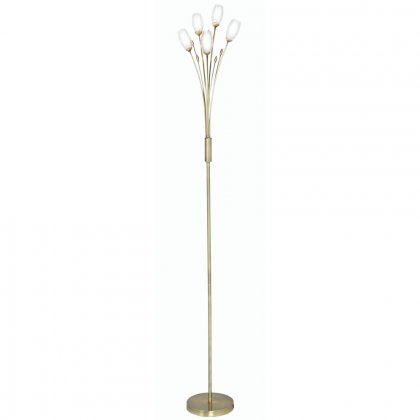 Oaks Lighting Pandora Floor Lamp Antique Brass