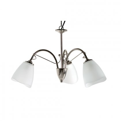 Oaks Lighting Turin 3 Light Chandelier Chrome