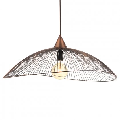 Oaks Lighting Helios Single Pendant with 1000mm Cord Copper