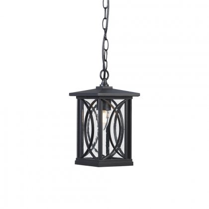Oaks Lighting Orton Outdoor Porch Light with Chain Black