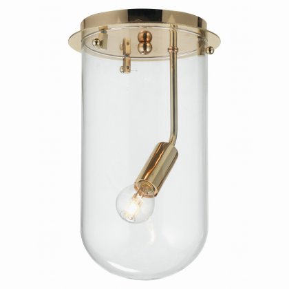 Oaks Lighting Mack Flush Ceiling Light Gold