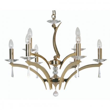 Oaks Lighting Wroxton 9 Light Chandelier Gold