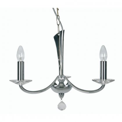 Oaks Lighting Bahia 3 Light Chandelier Chrome