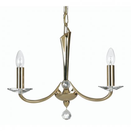 Oaks Lighting Bahia 3 Light Chandelier Gold