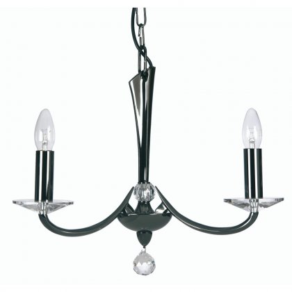 Oaks Lighting Bahia 3 Light Chandelier Titanium