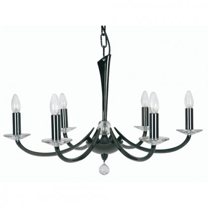 Oaks Lighting Bahia 6 Light Chandelier Titanium