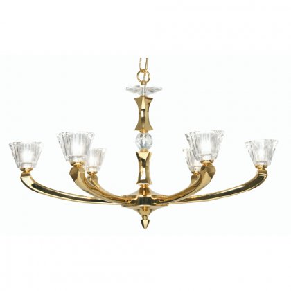 Oaks Lighting Perseas 6 Light Chandelier Gold