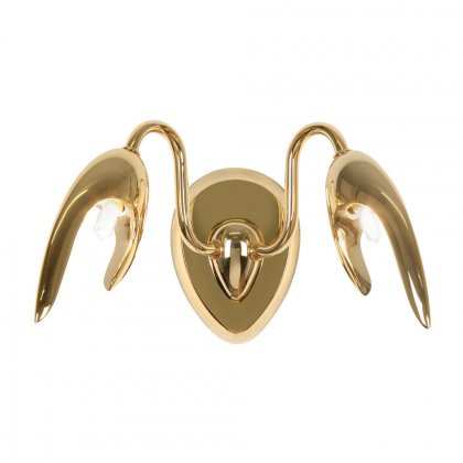 Oaks Lighting Flama Double Wall Light Gold