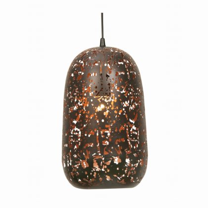 Oaks Lighting Mapusa Metal Pendant Small Copper