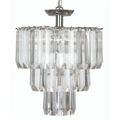 Oaks Lighting Acrylic 4 Light Chandelier