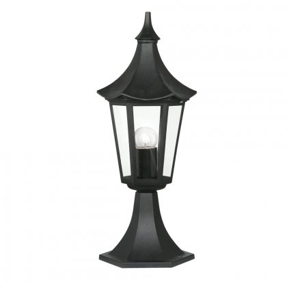 Oaks Lighting Witton Outdoor Pedestal Light Black