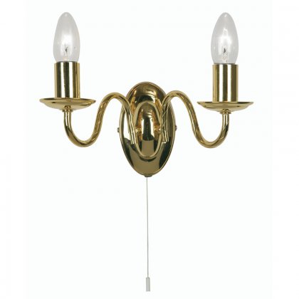 Oaks Lighting Nador Double Wall Light Gold