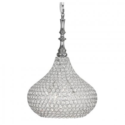 Oaks Lighting Santi 4 Light Crystal Chandelier Chrome