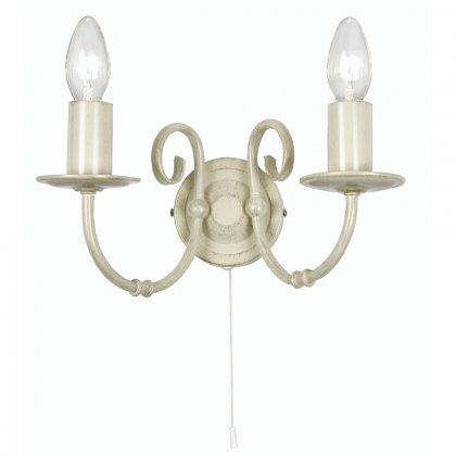 Oaks Lighting Tuscany Double Wall Light Ivory