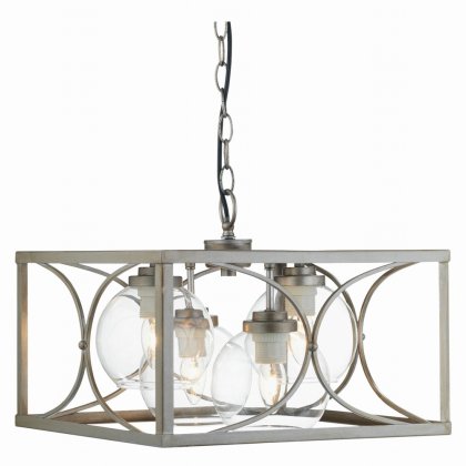 Oaks Lighting Rut Pendant Matt Silver