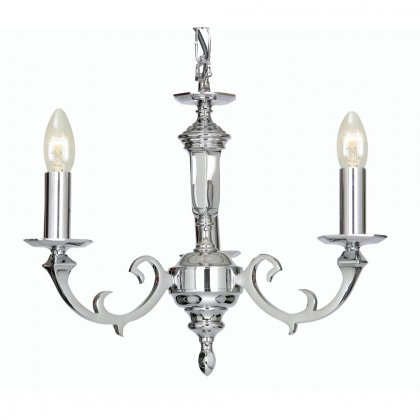 Oaks Lighting Dorcherster 3 Light Chandelier Chrome