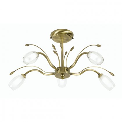 Oaks Lighting Pandora 5 Light Chandelier Antique Brass