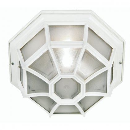 Oaks Lighting Aden Flush Outdoor Light White