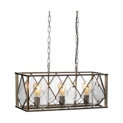 Oaks Lighting Sovana 3 Light Pendant Antique Silver