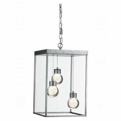 Oaks Lighting Samos 3 Light Pendant Antique Silver