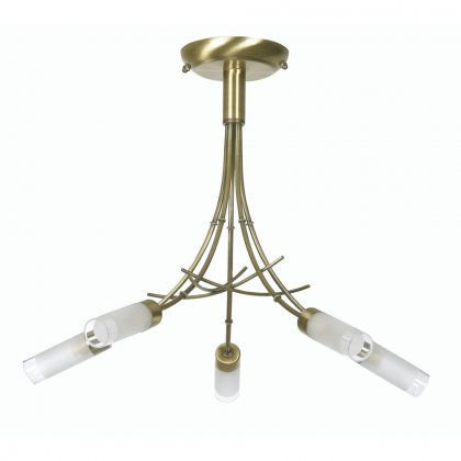 Oaks Lighting Oslo 5 Light Semi-Flush Pendant Antique Brass