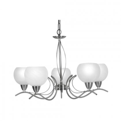 Oaks Lighting Luanda 5 Light Chandelier Antique Chrome