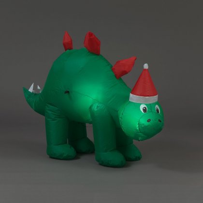 Snowtime 107cm Green Inflatable Dinosaur