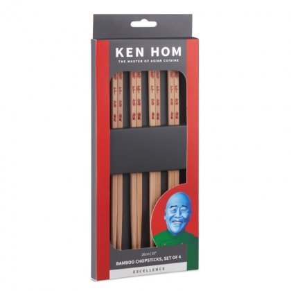 Ken Hom Bamboo Chop Sticks - Set of 4