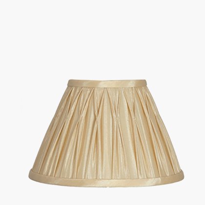 Pacific Lifestyle Garbo Polysilk Pinch Pleat Tapered Lampshade 20cm - Gold