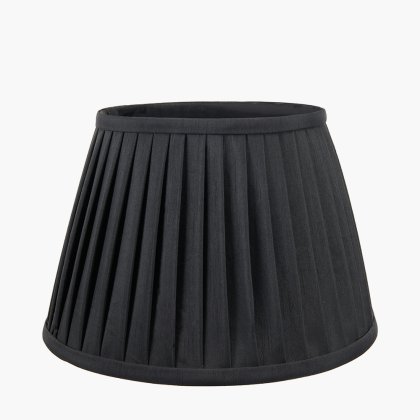 Pacific Lifestyle Lyndon Poly Cotton Knife Pleat Tapered Lampshade 30cm - Black