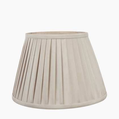 Pacific Lifestyle Lyndon Poly Cotton Knife Pleat Tapered Lampshade 35cm - Taupe