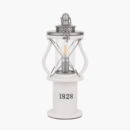 Pacific Lifestyle Gibson Wood Lantern Table Lamp - White
