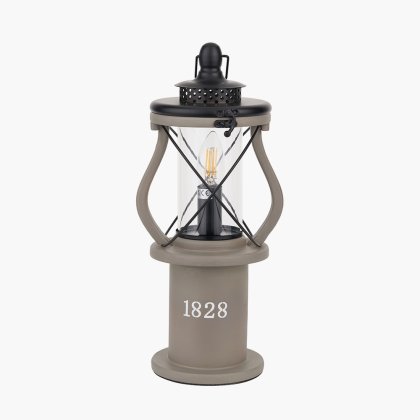 Pacific Lifestyle Gibson Wood Lantern Table Lamp - Antique