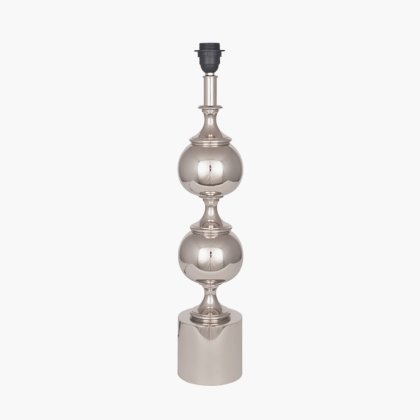 Pacific Lifestyle Asilah Aluminium Tall Footed Table Lamp Base - Silver