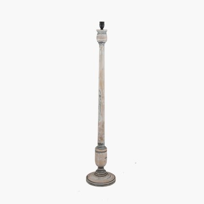 Pacific Lifestyle Captiva Mango Wood Floor Lamp Base - Grey Wash