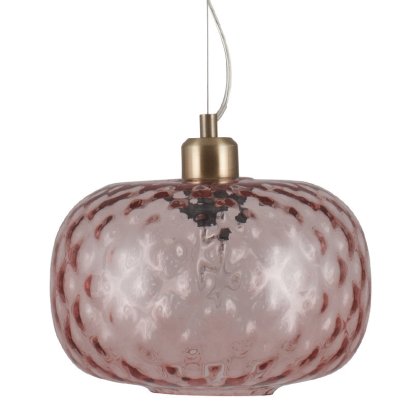 Pacific Lifestyle Azores Textured Glass Oval Pendant - Rose