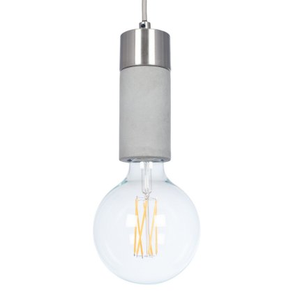 Pacific Lifestyle Frowick Concrete and Brushed Chrome Ceiling Fitting