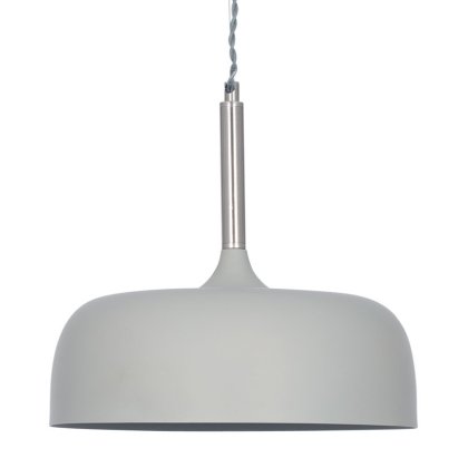 Pacific Lifestyle Anke Matt Domed Metal Pendant - Grey