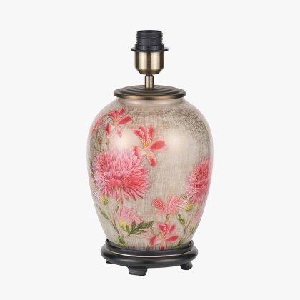 Pacific Lifestyle Dahlia Alstroemeria Medium Glass Lamp Base