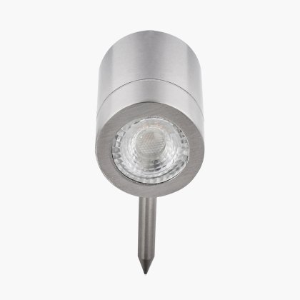 Pacific Lifestyle Lantana Metal Directional Ground Spike Light - Brushed Steel