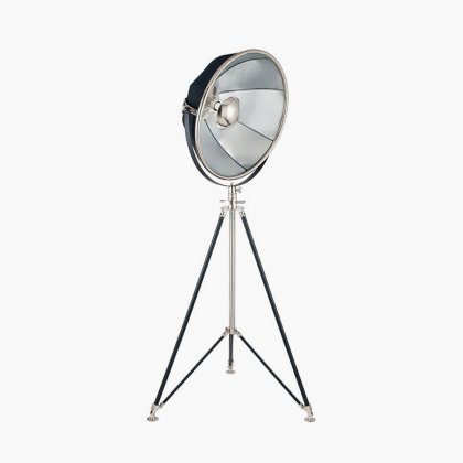 Pacific Lifestyle Elstree Black and Silver Metal Tripod Floor Lamp