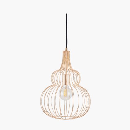 Pacific Lifestyle Dania Metal Wire Shaped Pendant - French Gold