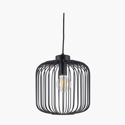 Pacific Lifestyle Dania Metal Wire Pendant - Matt Black