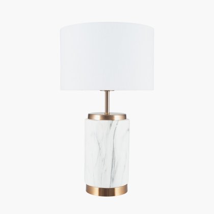 Pacific Lifestyle Carrara Ceramic Table Lamp - Marble Effect