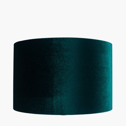 Pacific Lifestyle Bow Velvet Cylinder Lampshade 35cm - Forest Green