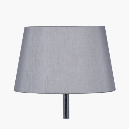 Pacific Lifestyle Martha Oval Polysilk Tapered Lampshade 45cm - Steel Grey