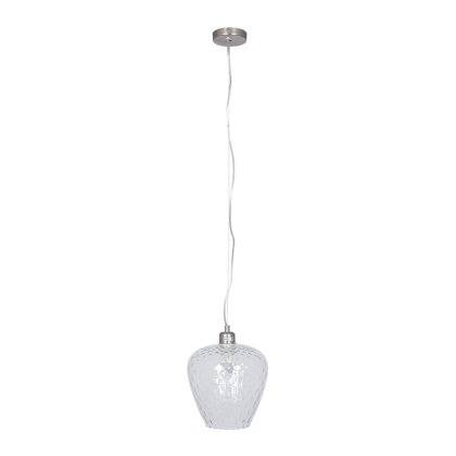 Pacific Lifestyle Almada Textured Glass Electrified Pendant - Clear