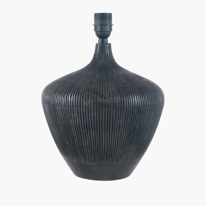 Pacific Lifestyle Manaia Textured Wood Table Lamp Base - Antique Black