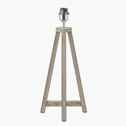 Pacific Lifestyle Whitby Wood Tapered 4 Post Table Lamp Base - Grey Wash Wood
